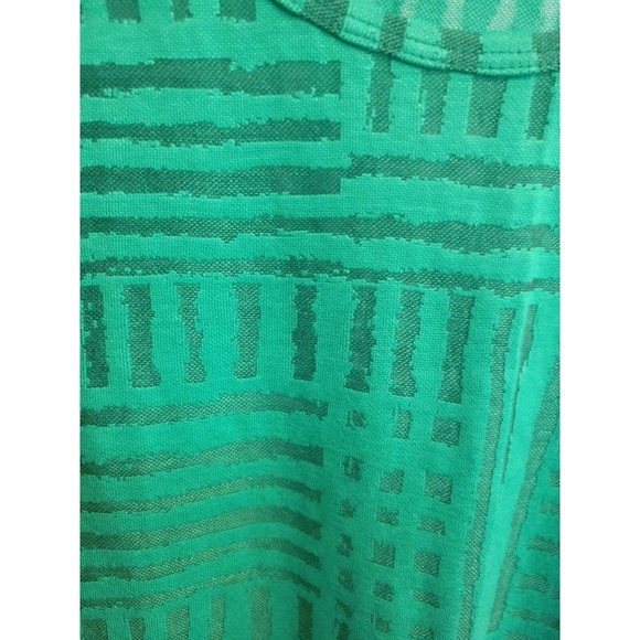 MEDIUM CLASSIC T TEE LuLaRoe GREEN Alternating Stripes NWT - Picture 4 of 5